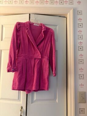 Pink Women's Corduroy romper